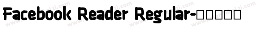 Facebook Reader Regular字体转换